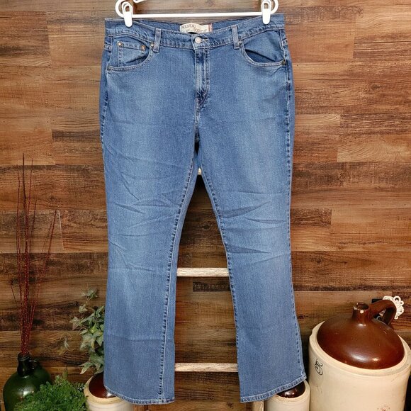 Vtg Levi's Jeans 16 L Nouveau 515 Bootcut High Rise Medium Light Western Y2K - Picture 1 of 10
